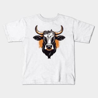 Cow head illustration Kids T-Shirt